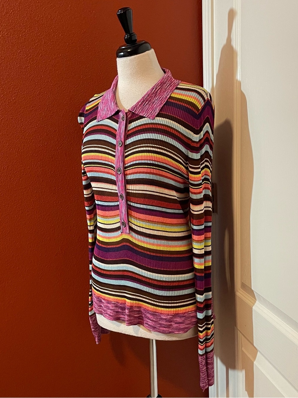 Missoni Women’s Multicolored Striped Target Exclusive Henley Top